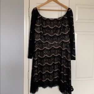 Xhilaration Black Lace Long sleeve dress.